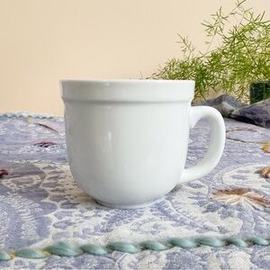 Pottery Barn Suppertime White Stoneware Mug Classic Café Style